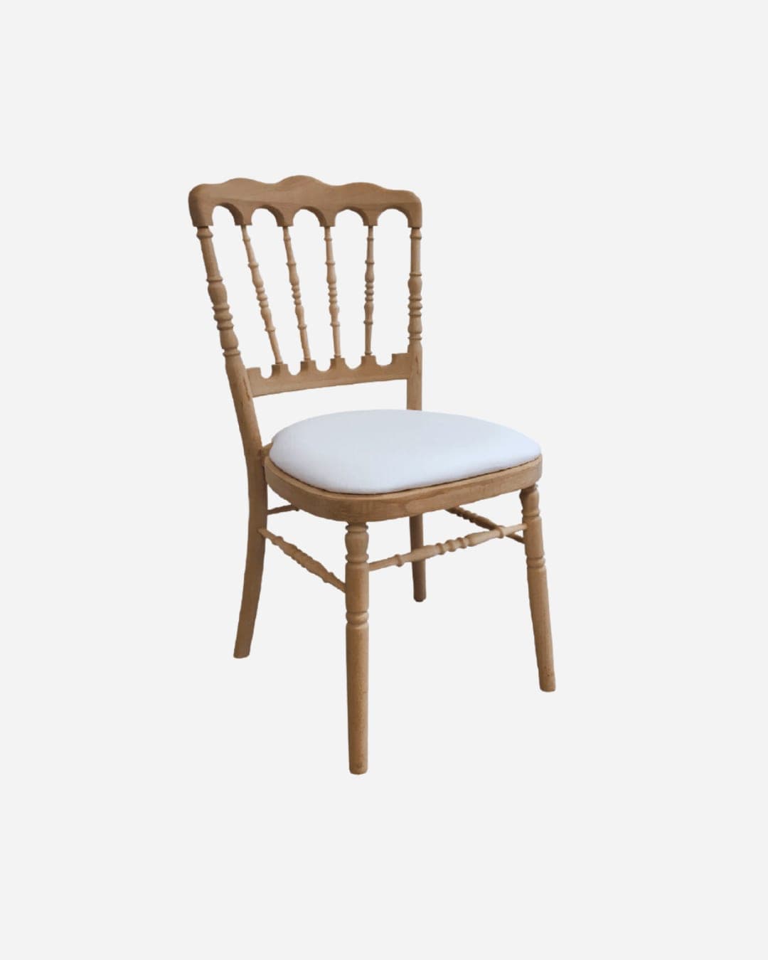Chaise Napoléon III en bois brut — Riviera Loc Events