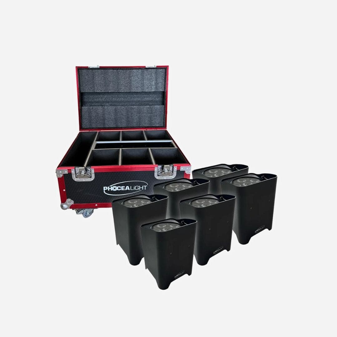 Pack Box LEDs Batterie 6 IP et Flight Case — Riviera Loc Events